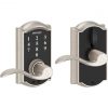 Best Sale 🎁 Schlage Camelot Satin Nickel Lever Touch Electronic Entry Lock 🌟