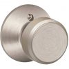 Outlet 😀 Schlage Bowery Knob Satin Nickel Non-Turning Lock 🧨