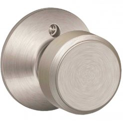 Outlet 😀 Schlage Bowery Knob Satin Nickel Non-Turning Lock 🧨