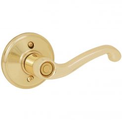 New 😍 Schlage Polished Brass Flair Privacy Door Lever 😉