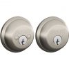 Flash Sale 😀 Schlage B-Series Satin Nickel Double Cylinder Deadbolt 😀