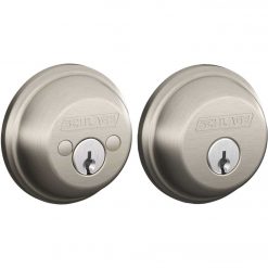 Flash Sale 😀 Schlage B-Series Satin Nickel Double Cylinder Deadbolt 😀