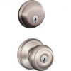 Flash Sale ⌛ Schlage Satin Nickel Deadbolt And Door Knob Combo ⌛