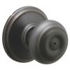 Discount ✔️ Schlage Georgian Aged Bronze Bed & Bath Door Knob ✨