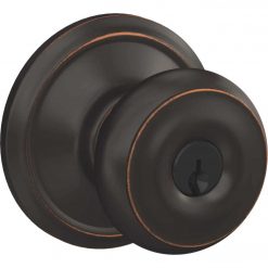 Best deal 👏 Schlage Georgian Aged Bronze Entry Door Knob 💯