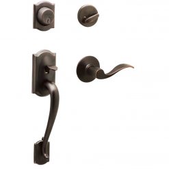 Flash Sale ⭐ Schlage Aged Bronze Entry Door Handleset With Accent Lever 😍