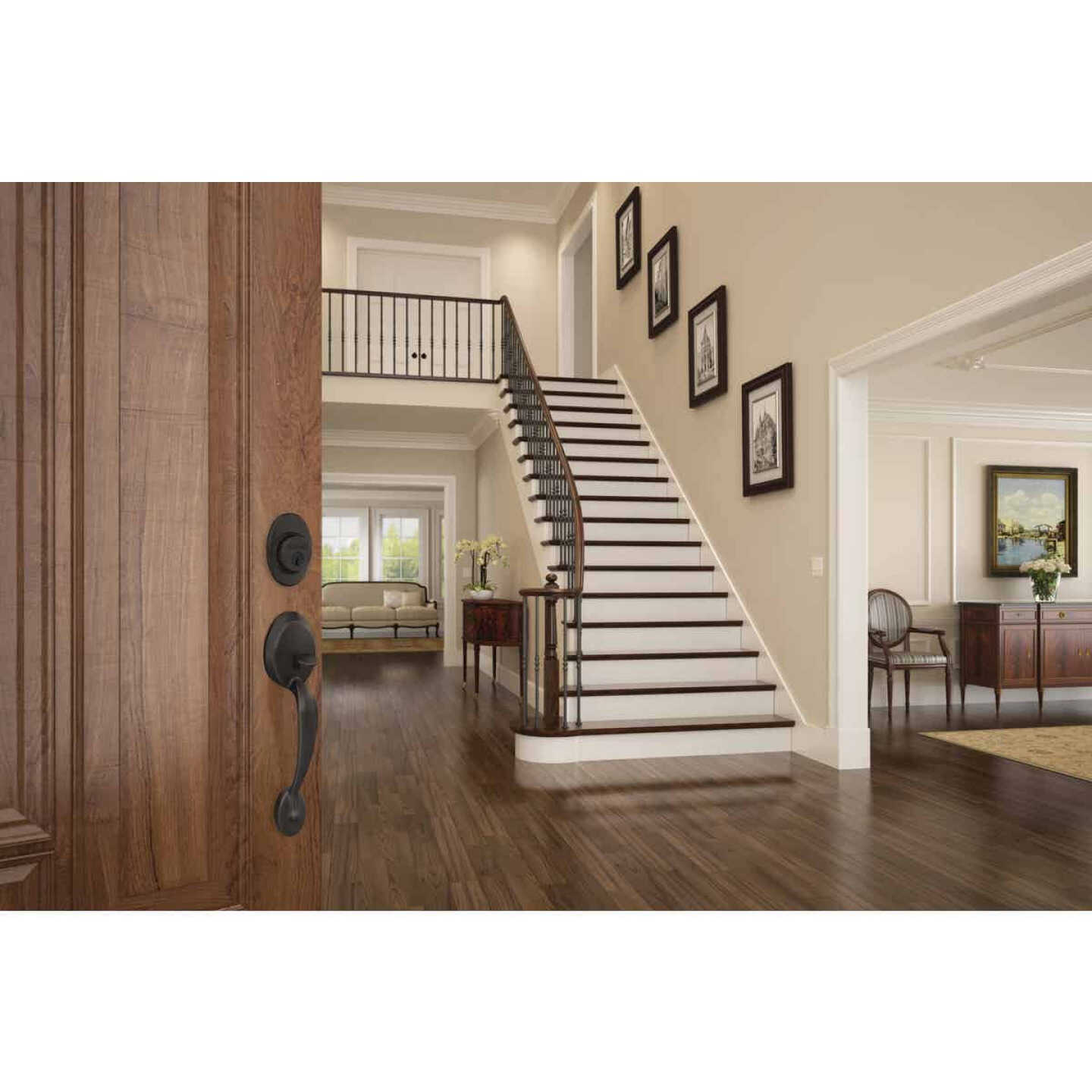 Flash Sale 👏 Schlage Aged Bronze Entry Door Handleset With Georgian Knob 🔥 - Image 2