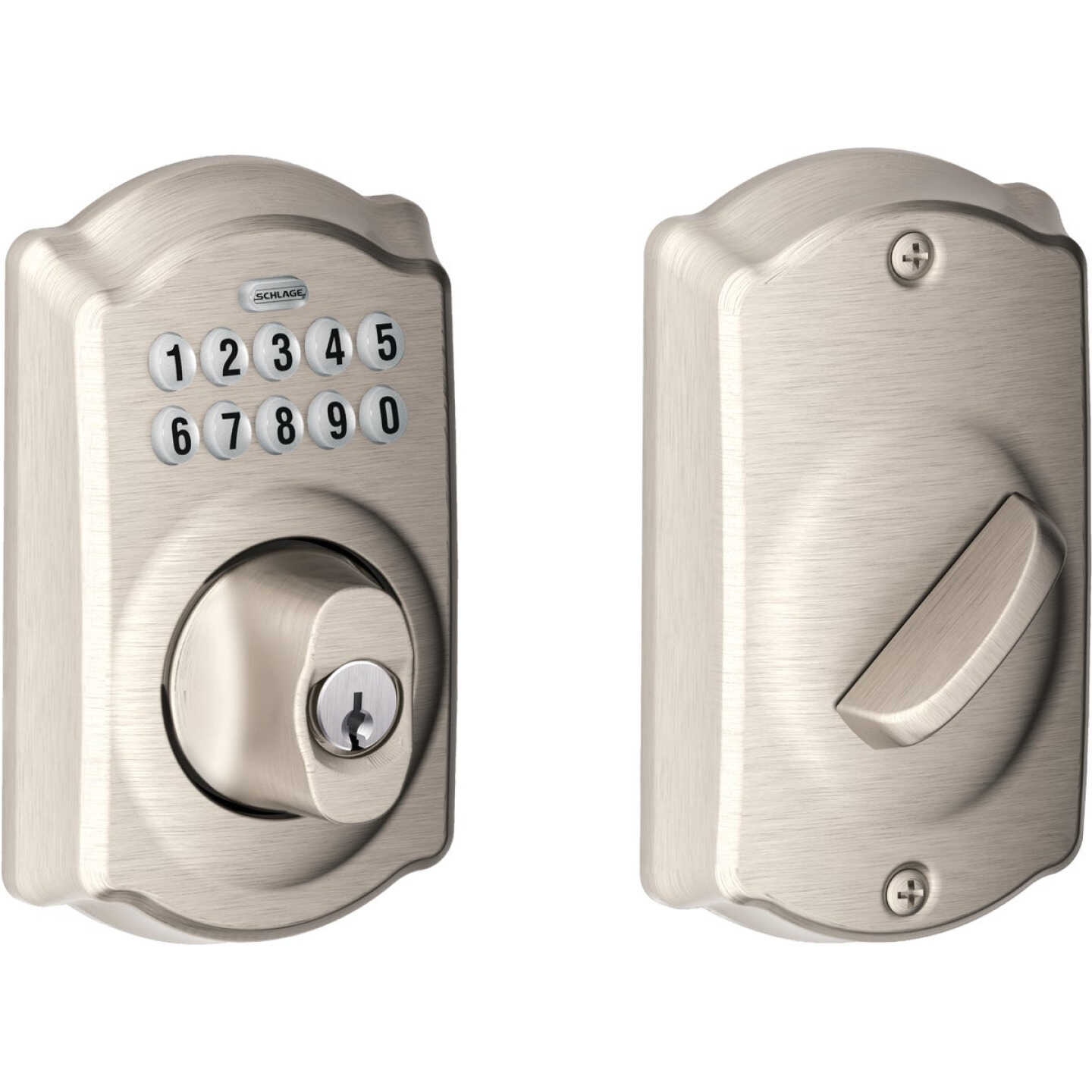 Best deal ⌛ Schlage Keypad Satin Nickel Electronic Deadbolt ❤️