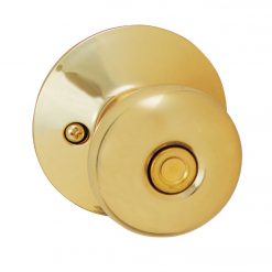 Budget ❤️ Schlage Plymouth Bright Brass Bed & Bath Door Knob 🌟