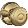 Best Pirce 😍 Schlage Georgian Antique Brass Hall & Closet Door Knob 💯