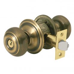 Discount 🎁 Schlage Georgian Antique Brass Entry Door Knob 💯