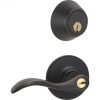 Flash Sale ⌛ Schlage Dexter Seville Aged Bronze Deadbolt And Lever Combo ❤️