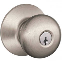 Best deal 🎁 Schlage Plymouth Knob Satin Nickel Keyed Entry Lock 🌟