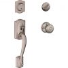 Deals ✨ Schlage Satin Nickel Camelot Entry Door Handleset With Single Cylinder Deadbolt And Georgian Knob 🥰