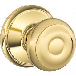 Discount 😀 Schlage Georgian Bright Brass Hall & Closet Door Knob 😉
