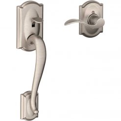 Best Sale 😍 Schlage Camelot Satin Nickel Entry Door Lever Handleset Only 🎁