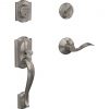 Wholesale ✨ Schlage Camelot Handleset With Single Cylinder Deadbolt And Accent Lever In Satin Nickel - Right Handed 🥰