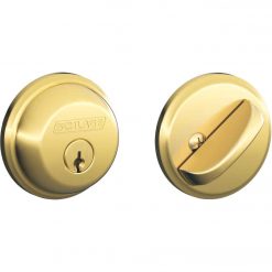 Best Pirce 🔥 Schlage Bright Brass Maximum Security Single Cylinder Deadbolt 🔔