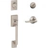 Flash Sale 👏 Schlage Century Handleset With Single Cylinder Deadbolt And Latitude Lever In Satin Nickel 🛒