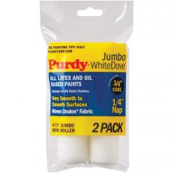New 🎉 Purdy White Dove 4-1/2 In. X 1/4 In. Jumbo Mini Woven Fabric Roller Cover (2-Pack) ⭐