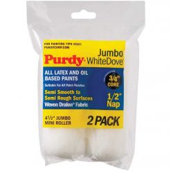 Brand new ❤️ Purdy White Dove 4-1/2 In. X 1/2 In. Jumbo Mini Woven Fabric Roller Cover (2-Pack) 🌟