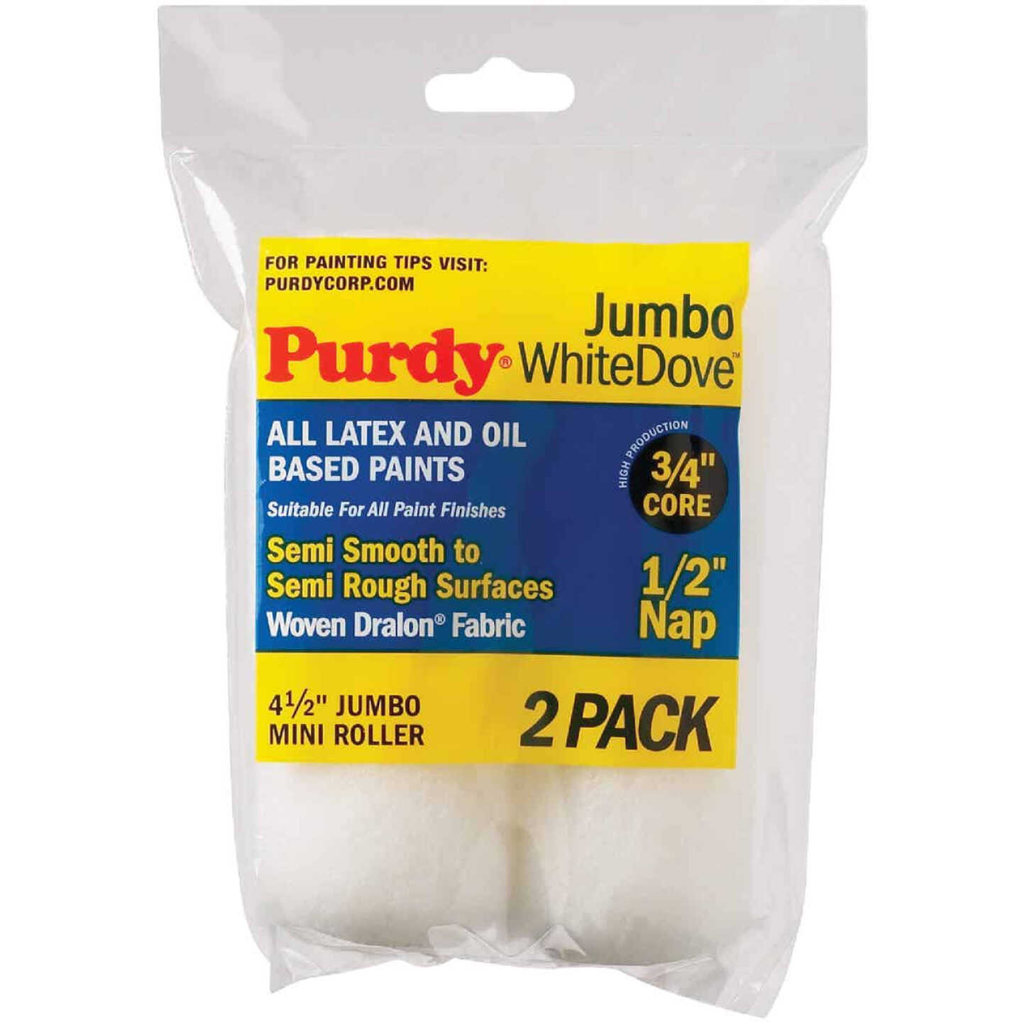 Brand new ❤️ Purdy White Dove 4-1/2 In. X 1/2 In. Jumbo Mini Woven Fabric Roller Cover (2-Pack) 🌟