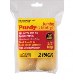 New 🎉 Purdy Jumbo Golden Eagle 4-1/2 In. X 1/2 In. Mini Knit Fabric Roller Cover (2-Pack) 🤩