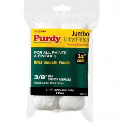 Best Pirce 🤩 Purdy Ultra Finish 4-1/2 In. X 3/8 In. Jumbo Mini Microfiber Roller Cover (2-Pack) 🤩