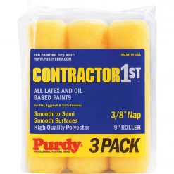 Outlet 👏 Purdy Contractor 1st 9 In. X 3/8 In. Knit Fabric Roller Cover (3-Pack) 👏